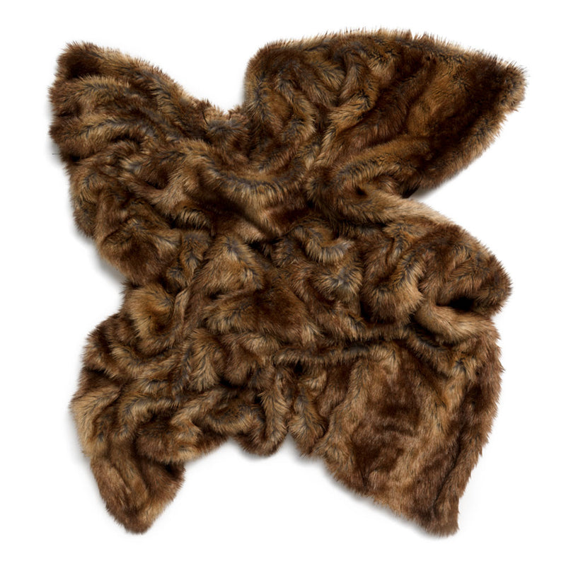 Couverture polaire de luxe fausse fourrure - Marron