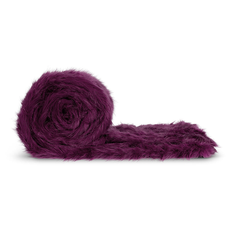 Plaid en fausse fourrure Sabrina Spikey – Violet mûre