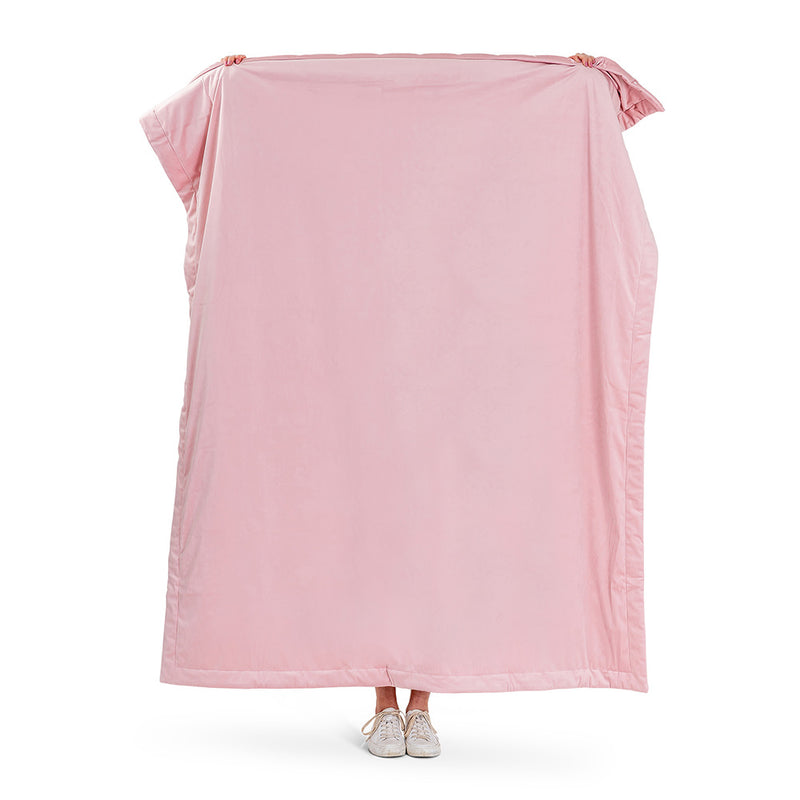 Jeté de lit en velours matelassé Rosa - Rose poudré